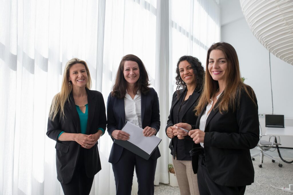 A group of women in the office.